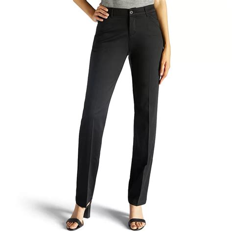 Petite Lee® Flex Motion Straight-Leg Mid-Rise Pants