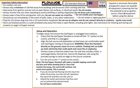 Buy FlowJoe - GasTapper Standard 12V Transfer Pump Moves 30 Gallons of ...