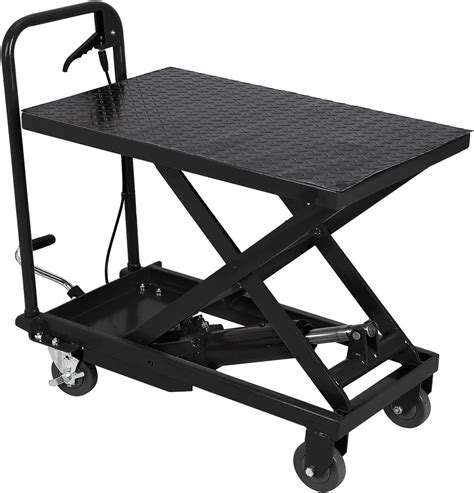 Amazon.com: VEVOR Hydraulic Lift Table Cart, 500lbs Capacity 28.5 ...