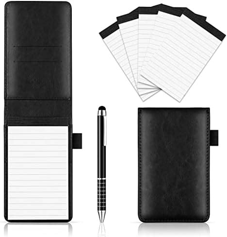 SWIUKPHE Notepads Holder Set, A7 Small Pocket Notebook with pen ...
