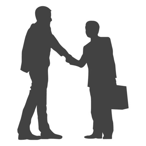 Businessmen Shaking Hands Silhouette PNG & SVG Design For T-Shirts