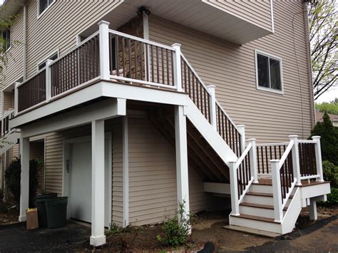 Stairs, landing, railings & second story deck replaced for corner condo ...