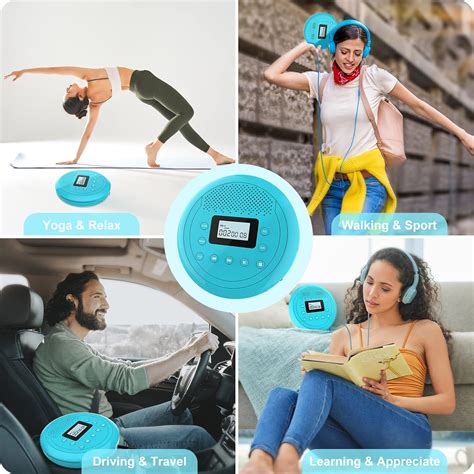 Buy CD Player Portable, MONODEAL Rechargeable Portable CD Player with ...