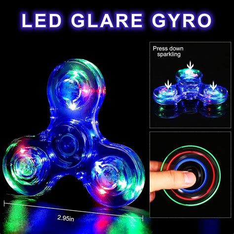 Buy SCIONE Fidget Spinner LED 5 Pack, Christmas Party Favors Light up ...