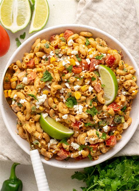Mexican Elote Pasta Salad (High Protein) - Olivia's Kitchen
