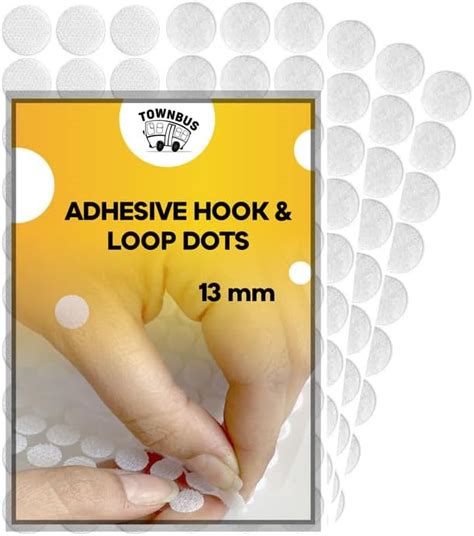 TOWNBUS - Pack of 50 Pairs | 13 MM Self Adhesive Hook and Loop Pair of ...