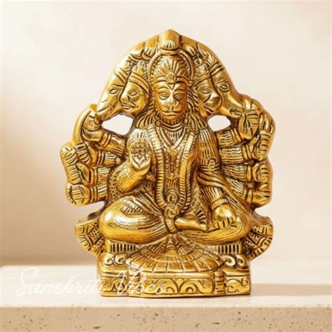 Metal Panchmukhi Hanuman Ji Murti / Panchmukhi Bajrangbali - 13 Cm ...