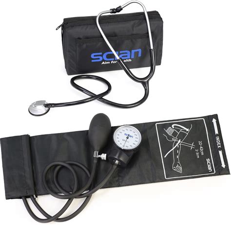 Scian Aneroid Sphygmomanometer Manual Blood Pressure Cuff with D-Ring Universal Cuff 10-16 ...