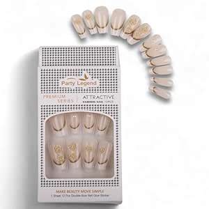 Buy Hexwell Press On Nails 12 piece Reusable Nail Extensions Artificial ...