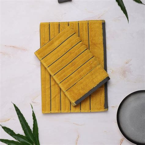 Buy SPCAES Exotica Set of 2 Cotton Striped Hand Towels - 60x40cm from ...