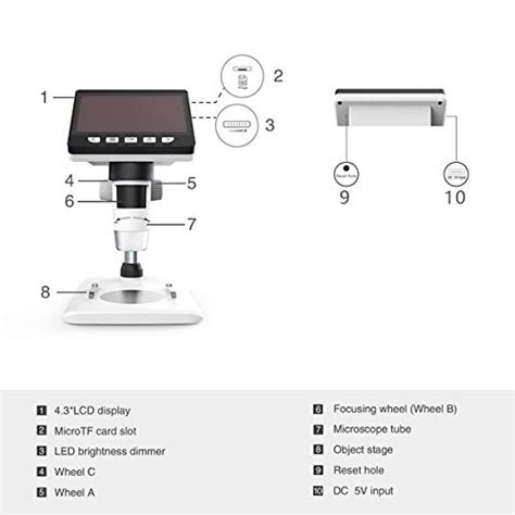 Buy 1000x Digital Micro Electron Micro Hd Mobile Phone Repair Micro ...