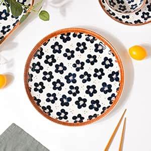 Buy Nestasia Floral Pattern Ceramic Plates for Dinner, Set of 1 Plate ...