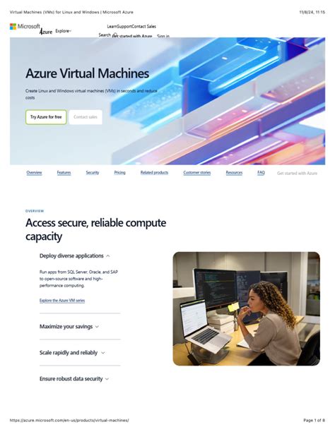 Azure VM 的图像结果