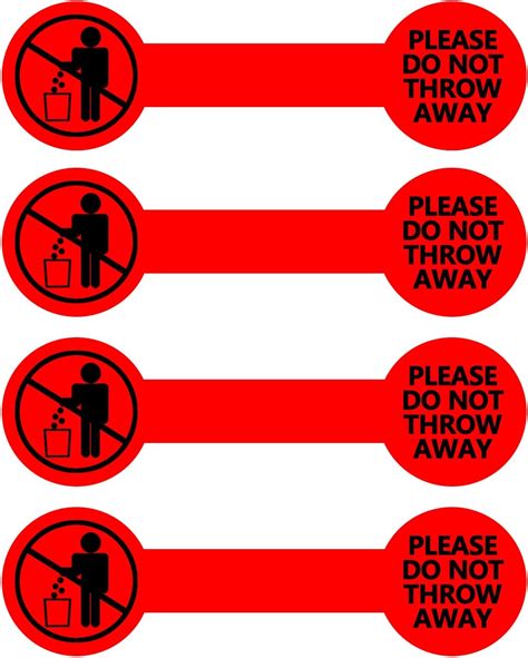 Buy Top label Please Do Not Throw Away Stickers,Permanent Adhesive ...