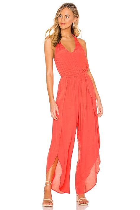 cupcakes and cashmere Camaro Jumpsuit in Hot Coral | REVOLVE