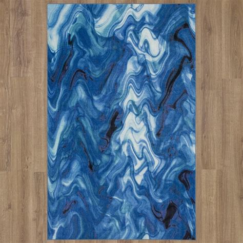 Mohawk Home Prismatic 9 x 12 Blue Indoor Abstract Bohemian/Eclectic ...