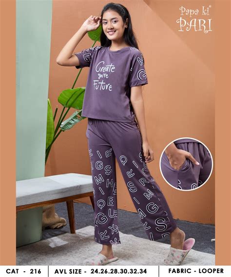 Cat 216 Papa Ki Pari Looper Girls Pant Set Exporter India – Kavya Style ...