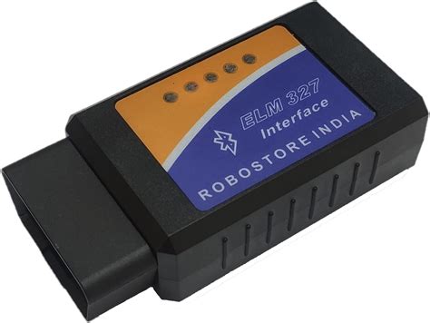 Robostore India ELM black 327 2.1v OBD2 scanner car diagnostic tool for ...