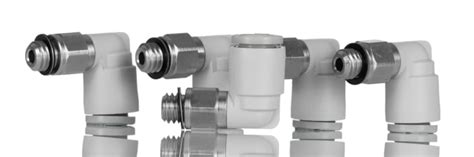 KQ2L04-M3G SMC | SMC KQ2 Series Elbow Threaded Adaptor, M3 Male to Push ...