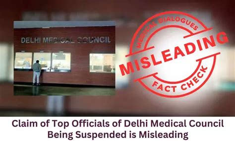 Fact Check: Claim of Top Officials of Delhi Medical Council Being ...