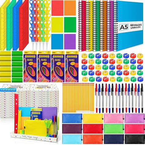 Amazon.com: 36 Set Back to School Supplies Bundle Kit for Kids Bulk ...
