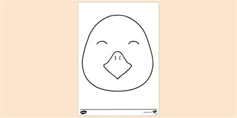 Chick Role Play Mask Colouring | Colouring Sheet - Twinkl