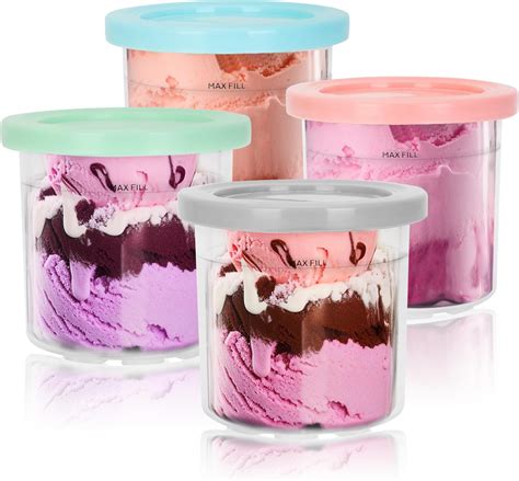 Amazon.com: 16oz Ninja Creami Containers,4PCS Creami Pint Containers ...