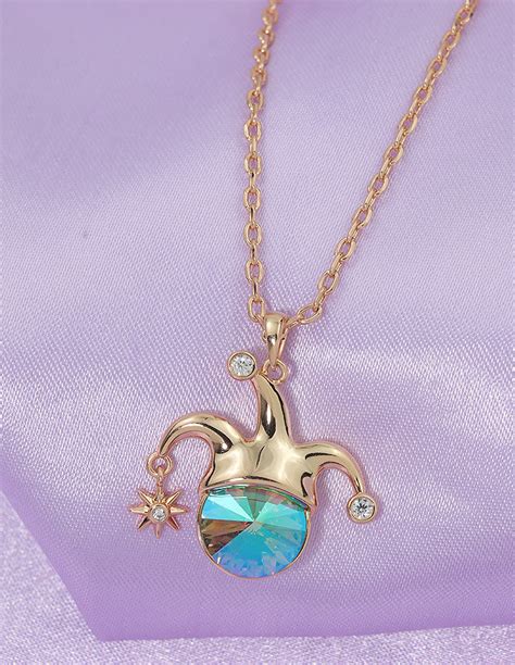 Swarovski Crystal Joker Shaped Chain Pendant – Violet & Purple Designer ...