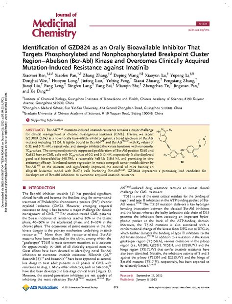 Identification of GZD824 as an Orally Bioavailable Inhibitor - Herein ...