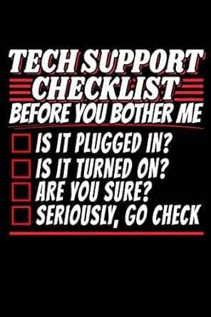 Amazon.in: Buy Tech Support Checklist: 120 Seiten (6x9 Zoll) Liniertes ...