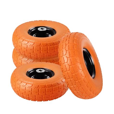 WINWEND 10 Inch Solid Rubber Tyre Wheels for Garden Utility Wagon Cart ...
