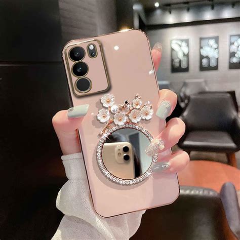 KC Back Cover for Vivo V29 5G & Vivo V29 Pro 5G, Round Flower Mirror ...