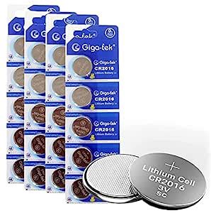 Giga-tek Coin Battery/Button Cell Mini Alkaline Battery Model: CR2016 ...