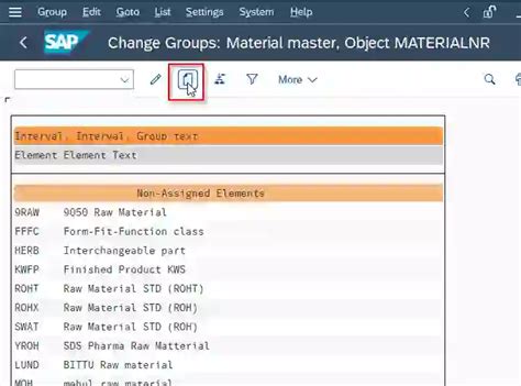 SAP Tcode for Material List 的图像结果