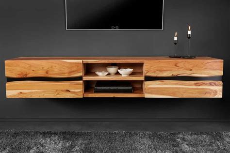 Massivholz TV-Lowboard hängend | Riess-Ambiente.de