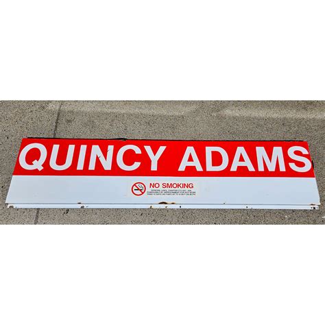 Decommissioned MBTA Sign: Quincy Adams Station 64.5"x16.5" Ribbon (No ...