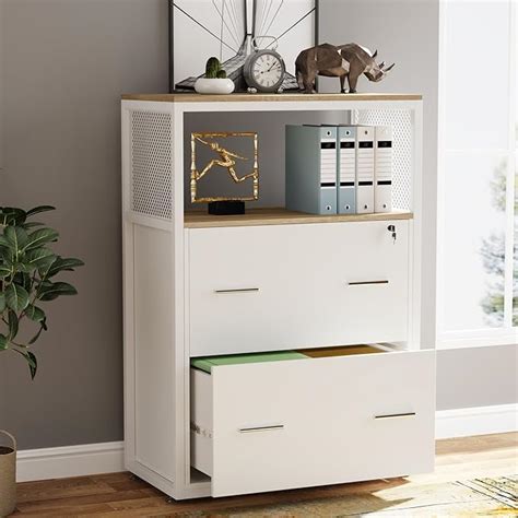 Tribesigns 2 Drawer Lateral File Cabinet with Lock, Letter/Legal / A4 ...