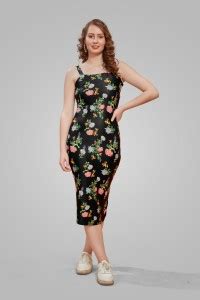 Attire Empire Women Bodycon Multicolor Midi/Calf Length Dress - Buy ...