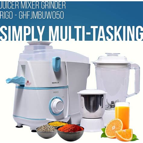 HAVELLS 500W GHFJMBUB050 RIGO JMG 2 JAR 2 Jars, Juicer Mixer Grinder ...