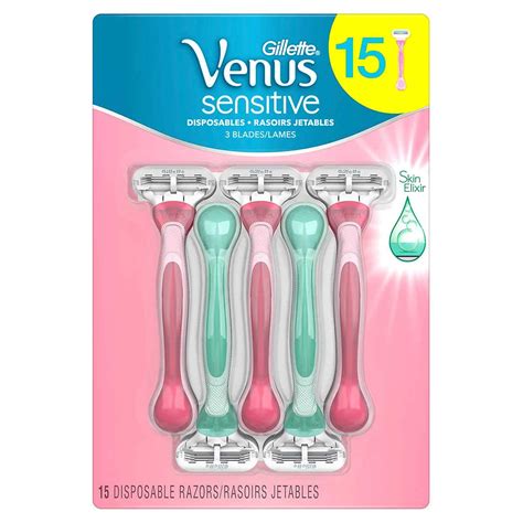 Gillette Venus Sensitive Disposable Razor 15-count : Amazon.in: Health ...