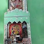 Spangle Stainless Steel Decorative Mandir (Stainless Steel_7.8 Inch X 3 ...