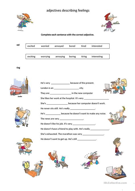 Descriptive Words Worksheet 的图像结果