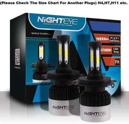 NightEye H4 Headlight Bulbs Headlight Car, Motorbike, Truck, Van LED ...