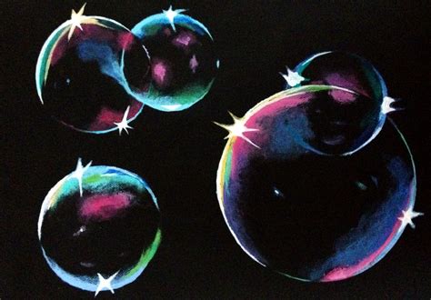 Bubbles in acrylic paint | Bubbles, Reflection art, Simple art