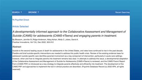 SafeSide Prevention | Advance with CAMS: Clinician Training for…