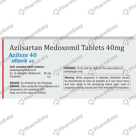 Buy Azilsze 40 MG Tablet (10) Online at Flat 15% OFF | PharmEasy