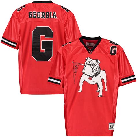 Men's Starter Red Georgia Bulldogs Vault Jersey | University of Georgia ...