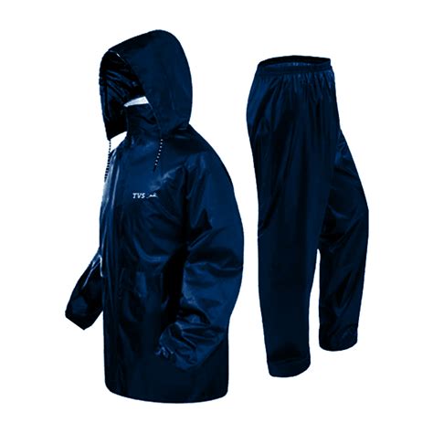 TVS Navy Blue Raincoat | Stay Dry in Style on Every Ride
