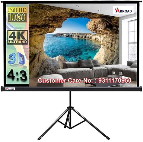 Abroad Tripod Stand Projector Screen 8 Ft. (Width) x 6 Ft. (Height ...
