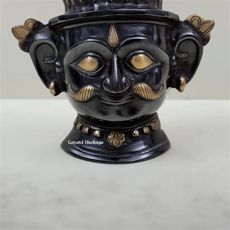 Brass Shiva Parvati Head – Sacred Devotional Sculpture | Gayatri Herit ...